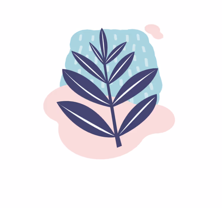 Aquarella regenplant vinyl tapijt natuur - TenStickers