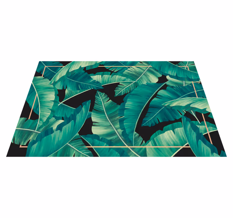 Tropische bladmotieven vinyl tapijt natuur - TenStickers