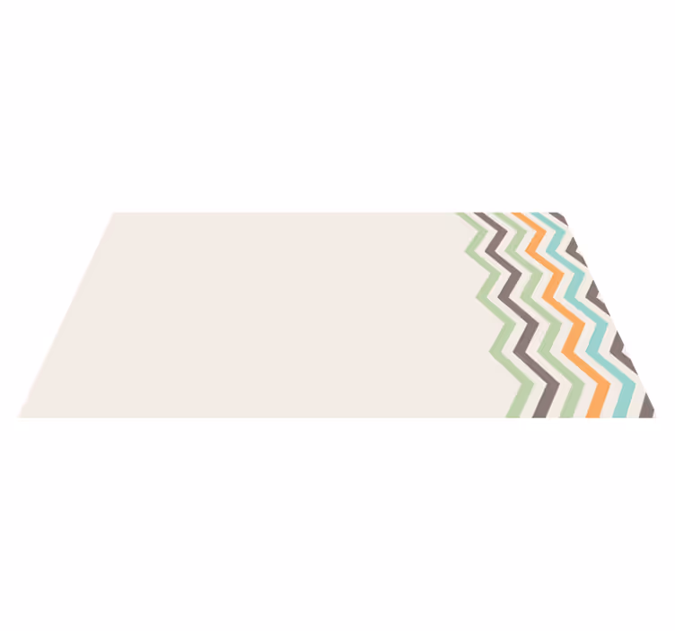 Chevronpatroon stijl vinyl tapijt strepen - TenStickers
