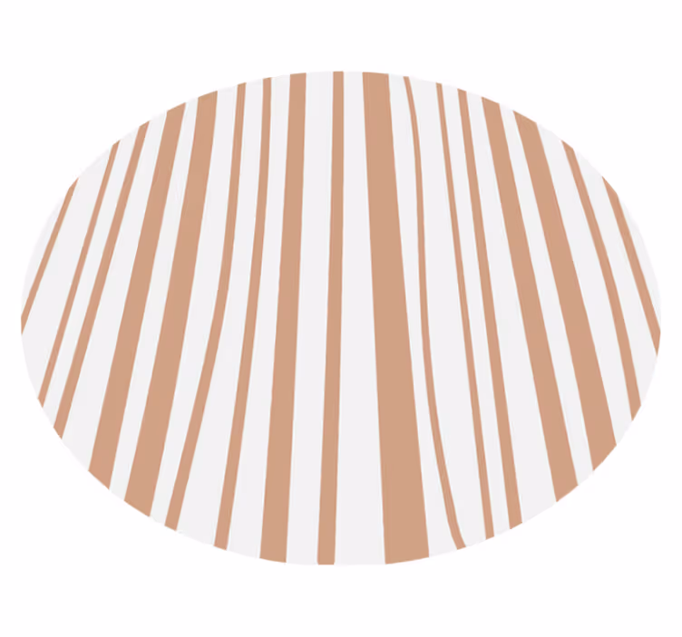 Zachte gestreepte elegantie vinyl tapijt rond - TenStickers