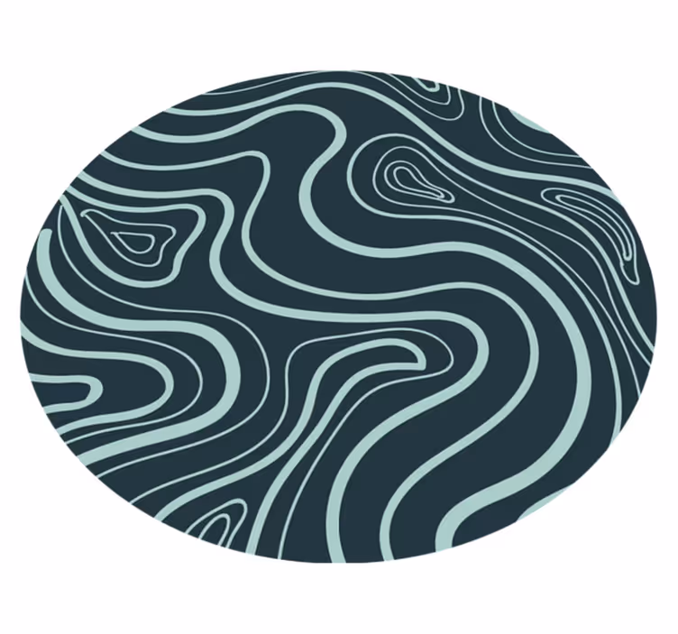 Topografische contouren vinyl tapijt textuur - TenStickers
