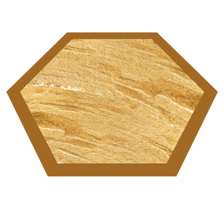 Hexagonale korreltextuur vinyl tapijt houtstructuur - TenStickers