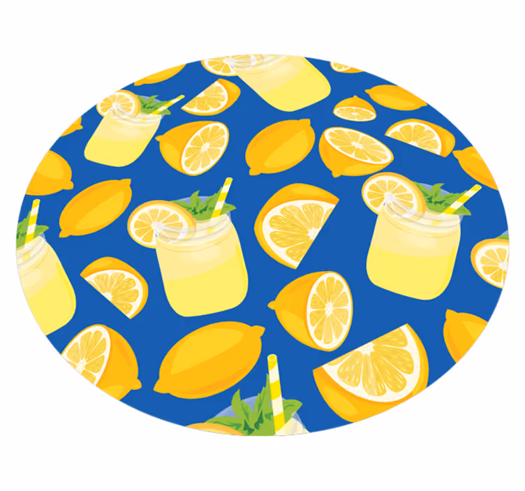 Limonadeverfrissing vinyl tapijt keuken - TenStickers