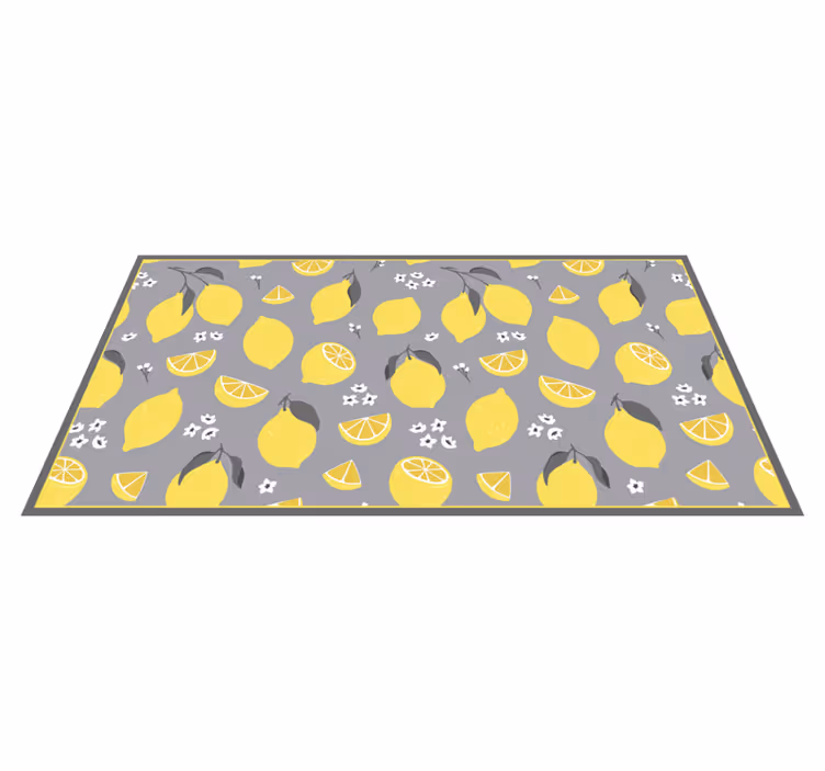 Citroenschijfjes concept vinyl tapijt keuken - TenStickers