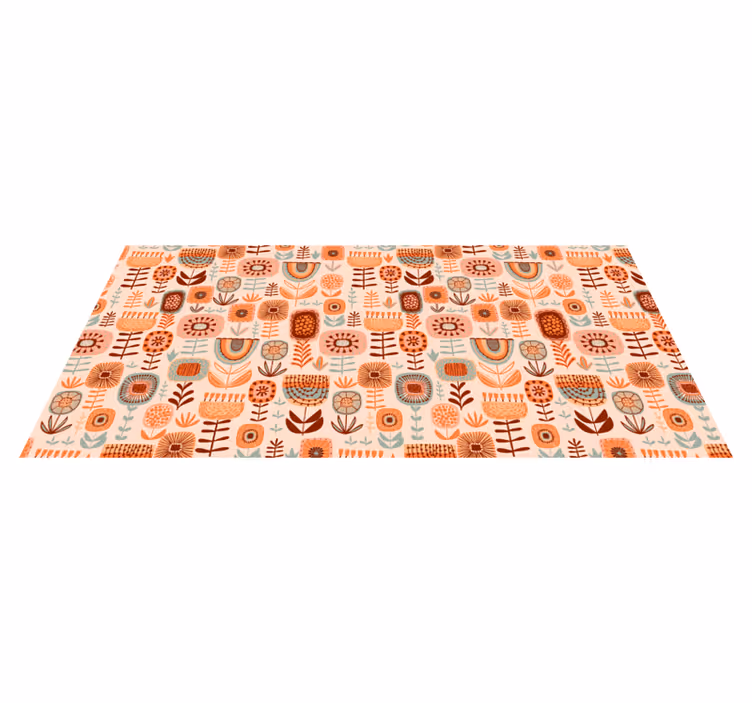 Natuurlijke bloemenpatronen vinyl tapijt bloemen en planten - TenStickers