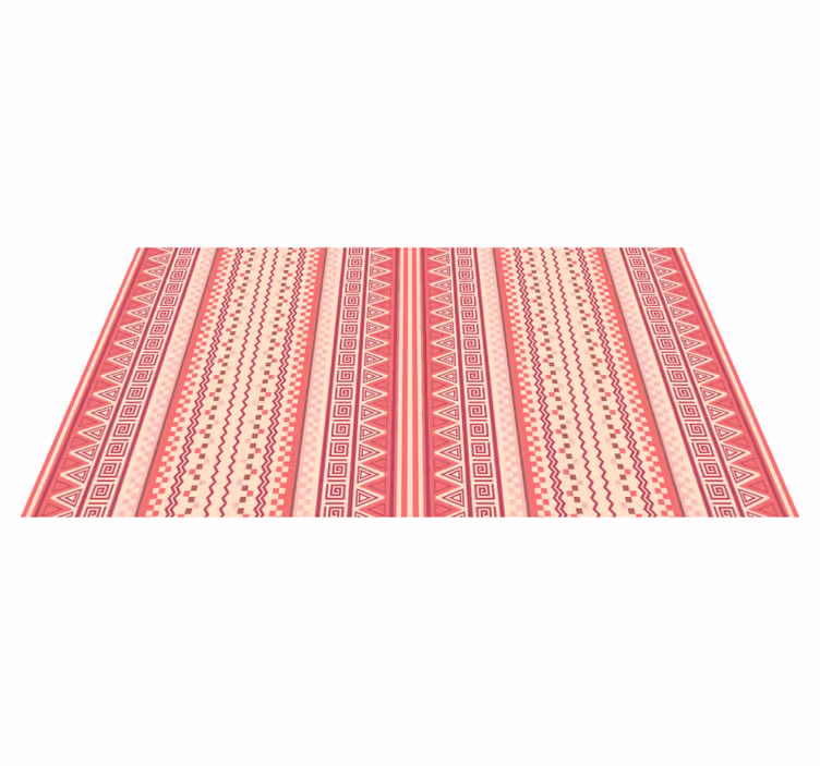 Roze gestreepte kilim vinyl tapijt etnisch - TenStickers