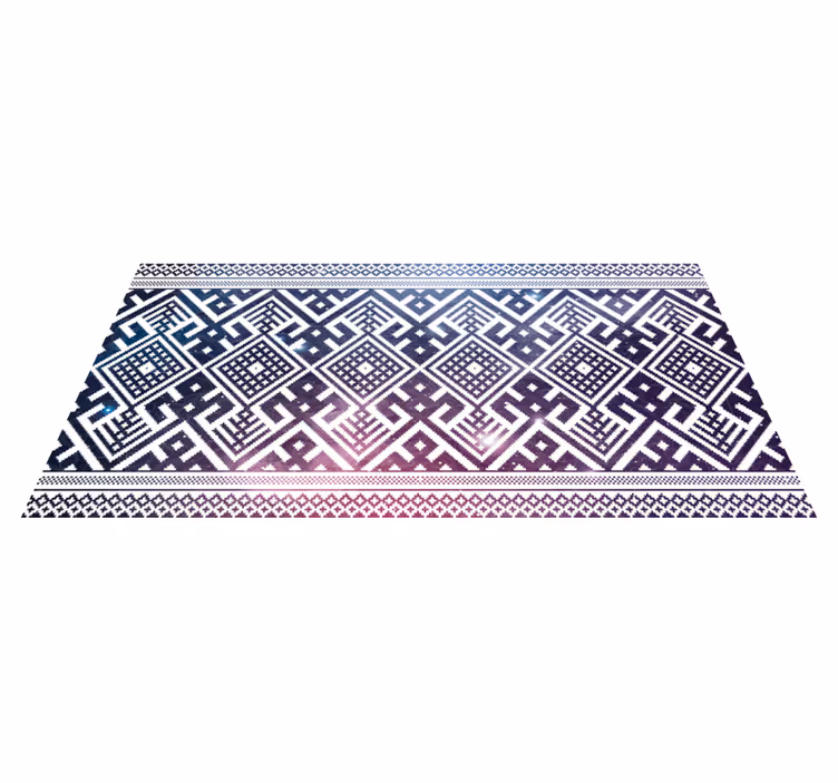 Kosmisch pixelweefsel vinyl tapijt etnisch - TenStickers