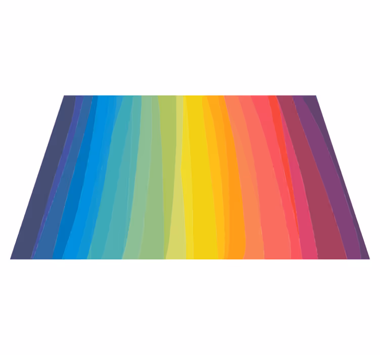 Vinyl tapijt met regenboogstrepen - TenStickers