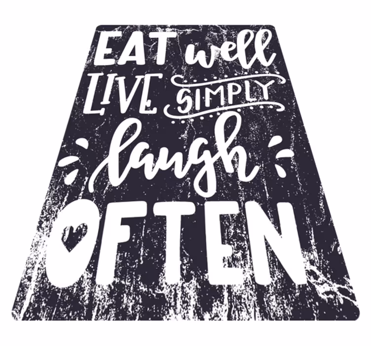 Eet goed en lach vaak vinyl tapijt keuken - TenStickers