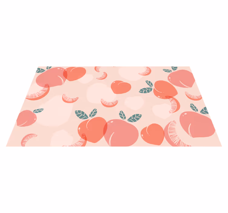 Fruitige patronen vinyl tapijt bloemen en planten - TenStickers
