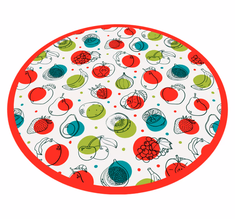 Fruit eenvoudig motief vinyl tapijt keuken - TenStickers