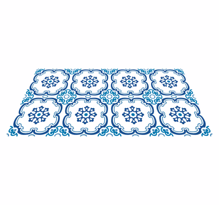 Elegante bloemenmotieven marmeren vinyl tapijt - TenStickers