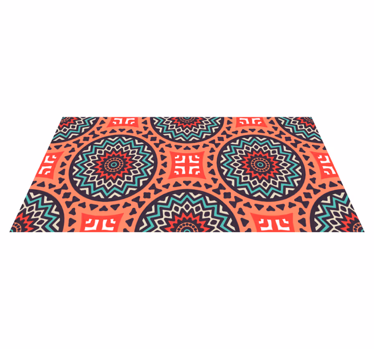 Geometrisch medaillonpatroon vinyl tapijt mandala - TenStickers