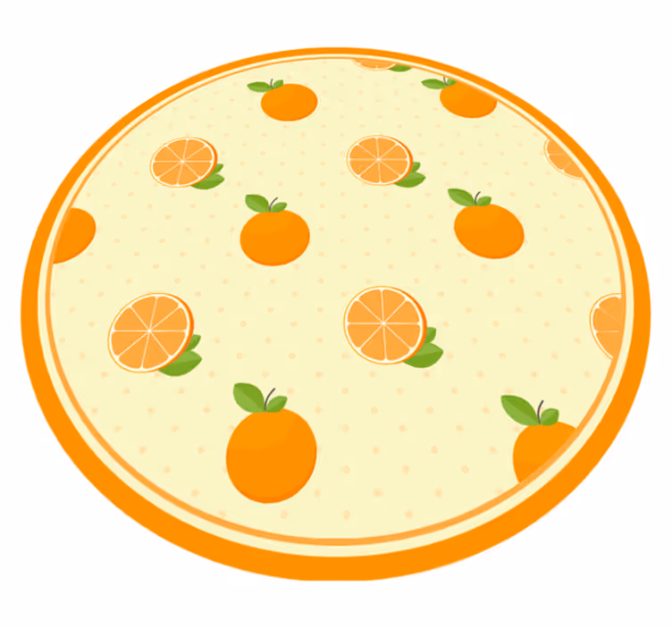 Citrusvrucht illustratie vinyl tapijt keuken - TenStickers