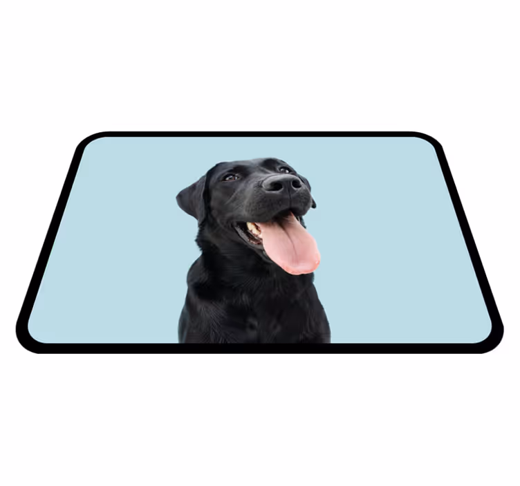 Zwarte labrador hond dieren vinyl tapijt - TenStickers