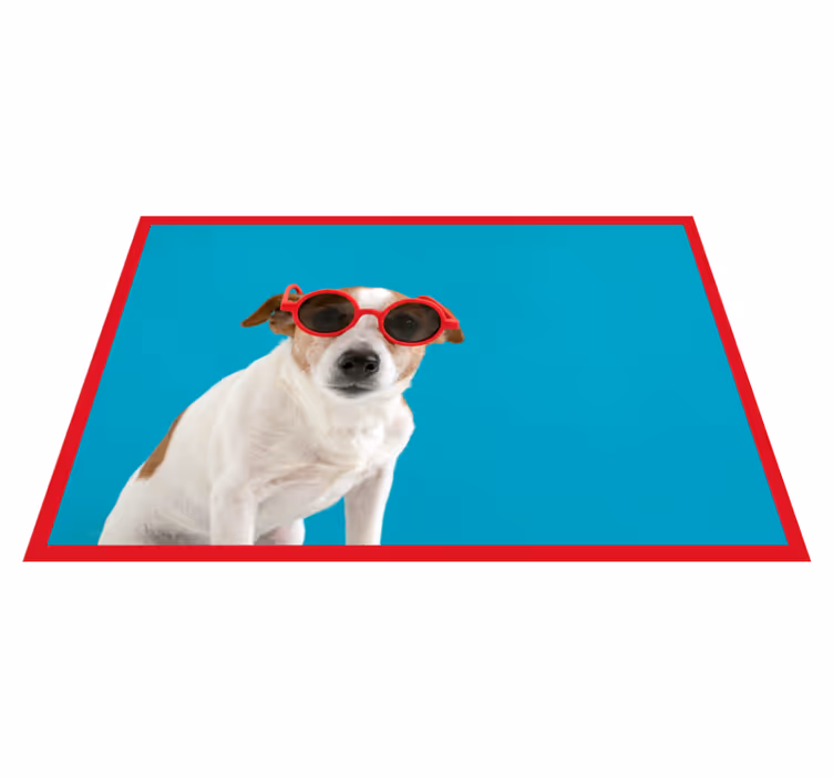 Chique hondenportret dieren vinyl tapijt - TenStickers