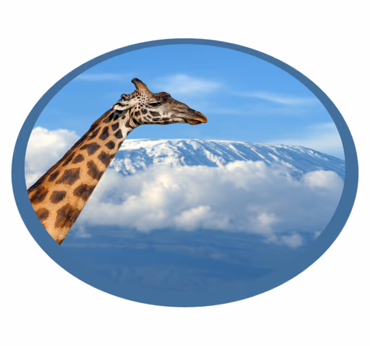 Giraffe majestueus uitzicht dieren vinyl tapijt - TenStickers