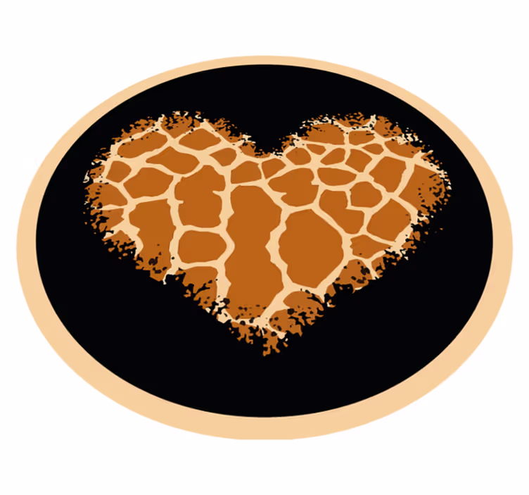 Hart giraffe ontwerp vinyl vloerkleed dierenprint - TenStickers