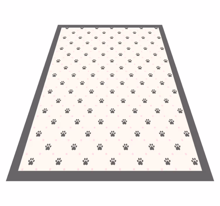 Pootafdrukpatroon vinyl vloerkleed dierenprint - TenStickers