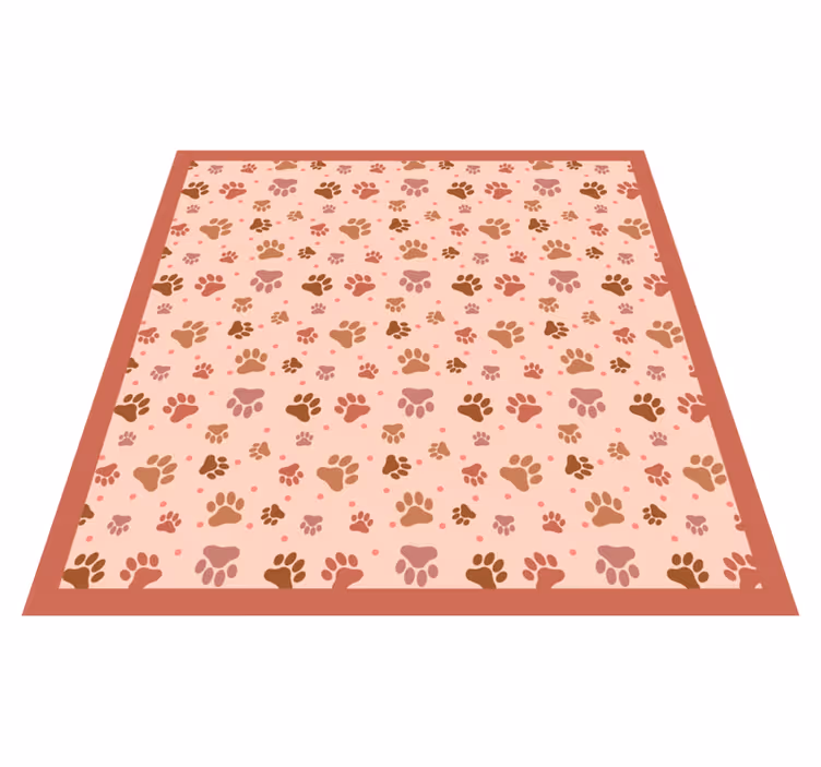 Pootafdrukken patroon vinyl vloerkleed dierenprint - TenStickers