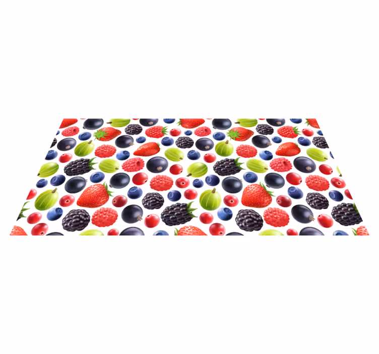 Bessencollectie vinyl tapijt keuken - TenStickers