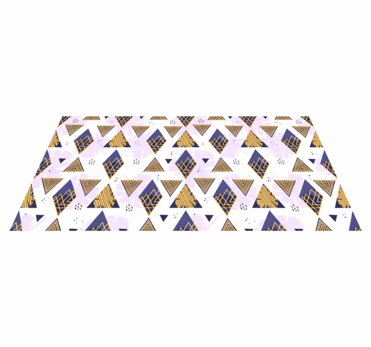 Driehoekig marmermotief vinyl tapijt geometrisch - TenStickers