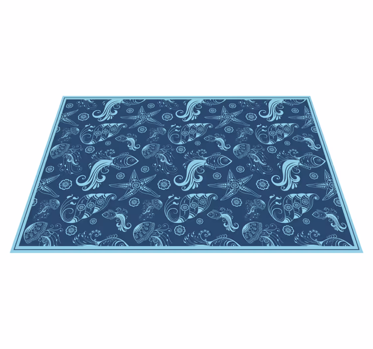 Onderwatermotief vinyl tapijt natuur - TenStickers