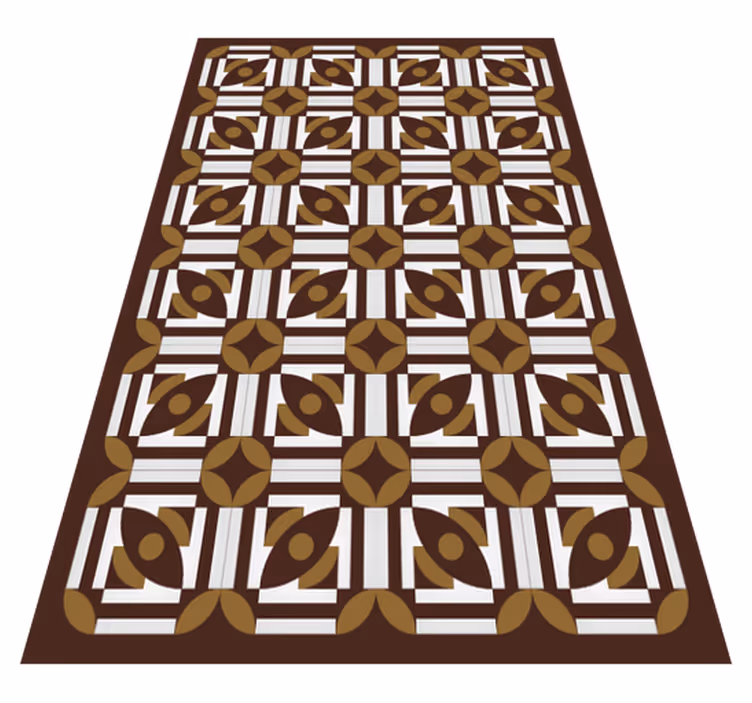 Geometrische opstelling vinyl tapijt tegels - TenStickers