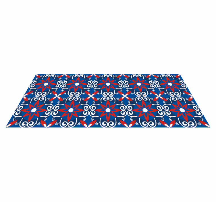 Botanisch spiraalelement vinyl tapijt tegels - TenStickers