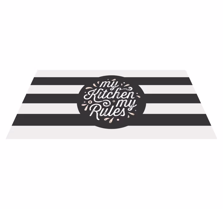 Vinyl tapijt keuken mijn keuken mijn regels - TenStickers