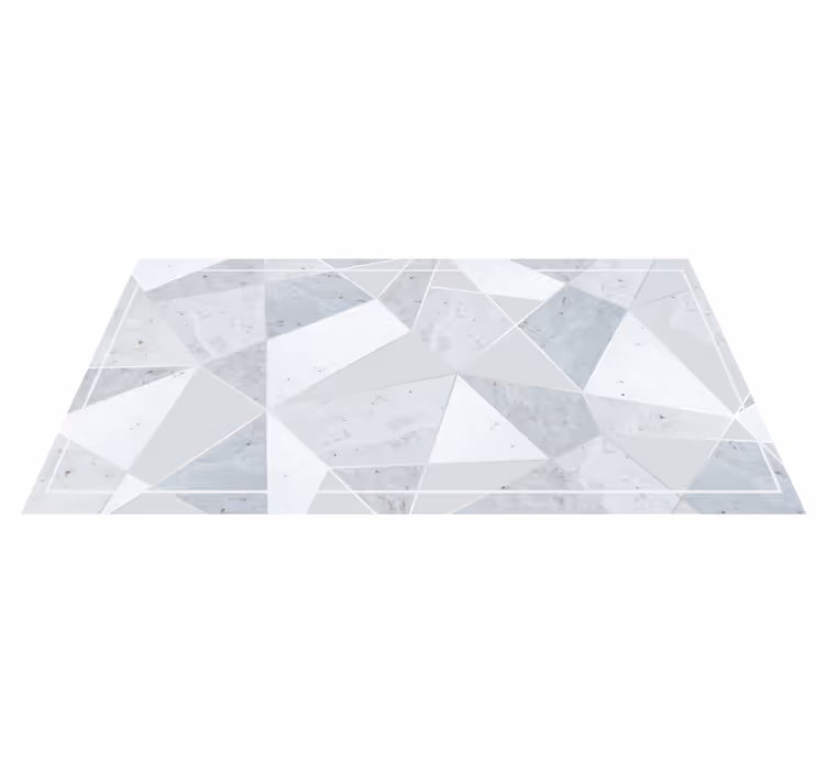 Geometrisch grijs patroon marmeren vinyl tapijt - TenStickers