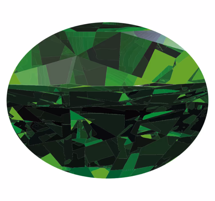 Geometrische groene facetten vinyl tapijt textuur - TenStickers