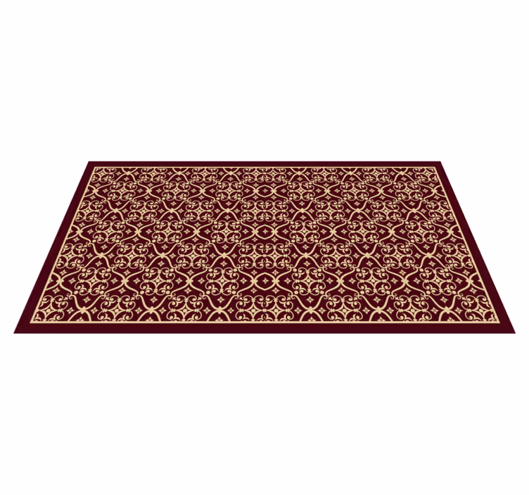 Elegant vintage patroon vinyl tapijt antiek - TenStickers
