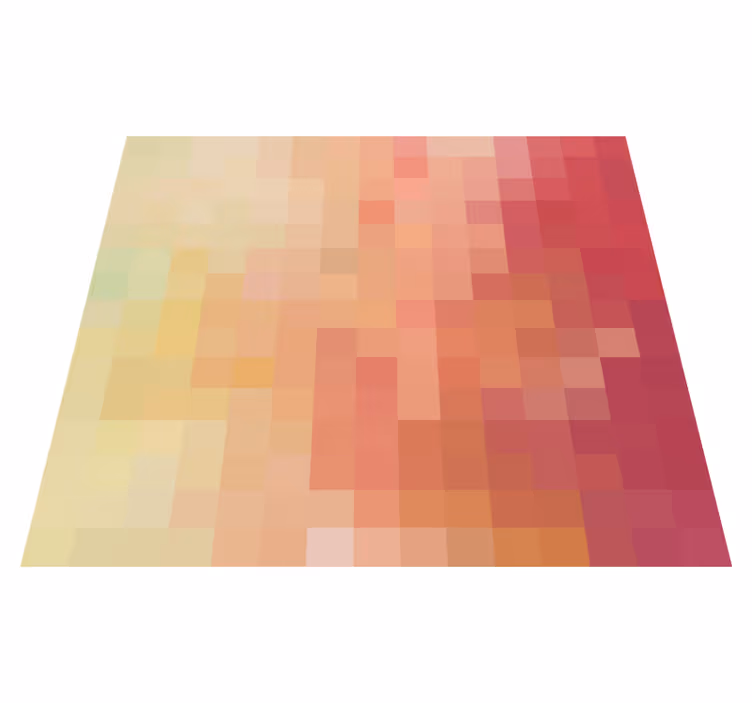 Rood blok gradiëntpatroon vinyl tapijt geometrisch - TenStickers