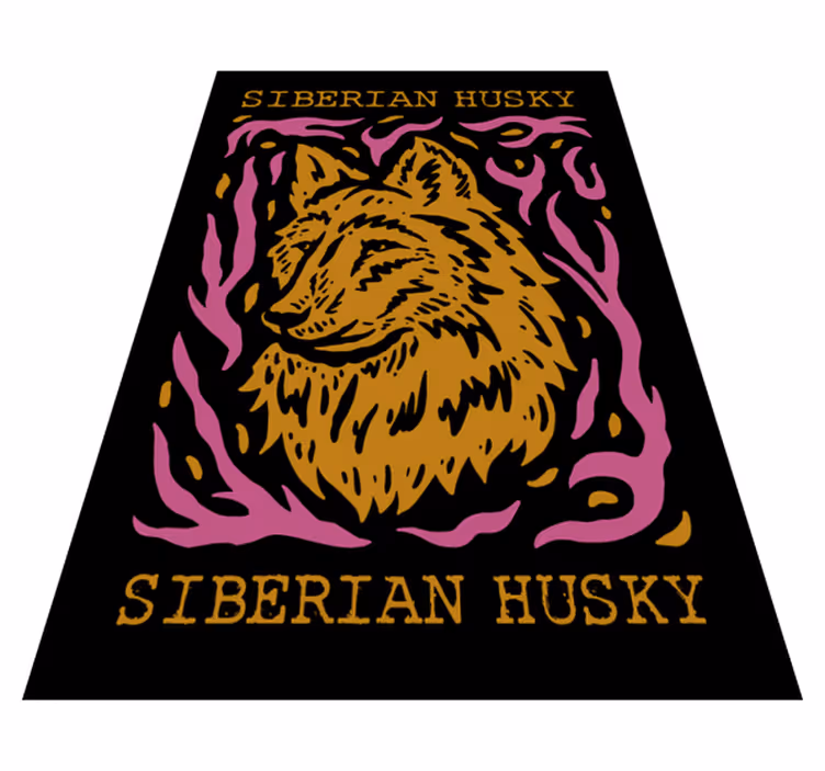 Portret van een siberische husky dieren vinyl tapijt - TenStickers