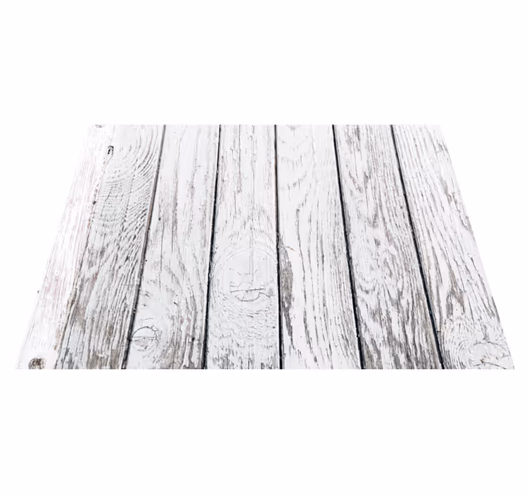 Witgekalkt hout vinyl tapijt houtstructuur - TenStickers