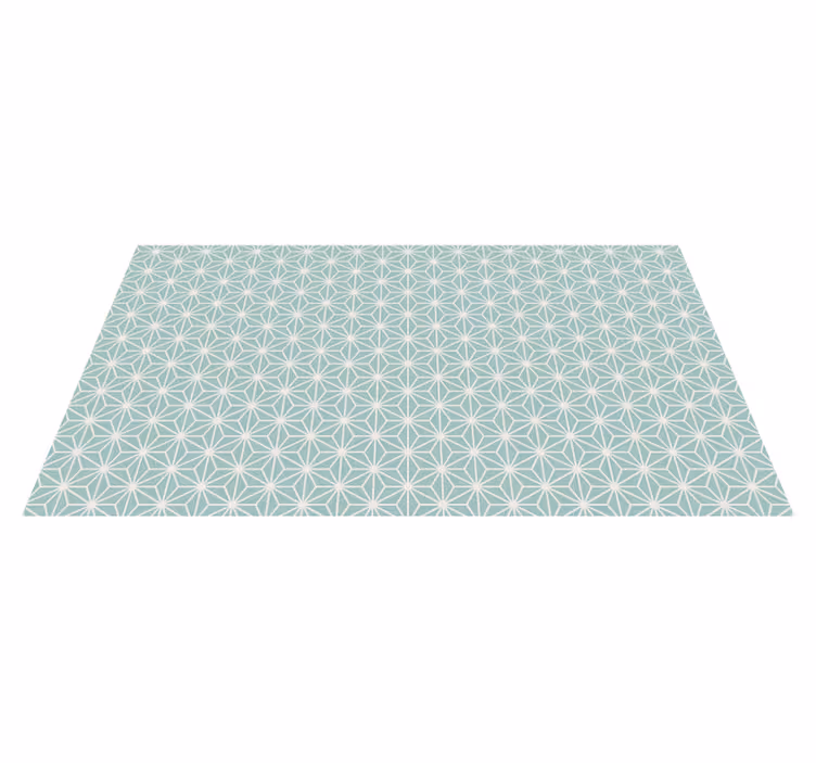 Groene steruitbarsting vinyl tapijt geometrisch - TenStickers