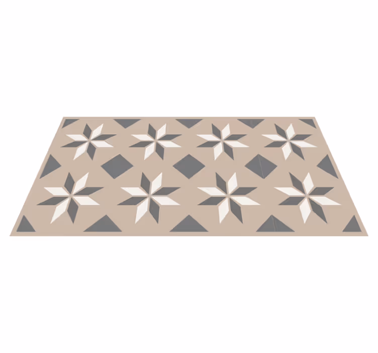 Sterpatronen vinyl tapijt beige - TenStickers