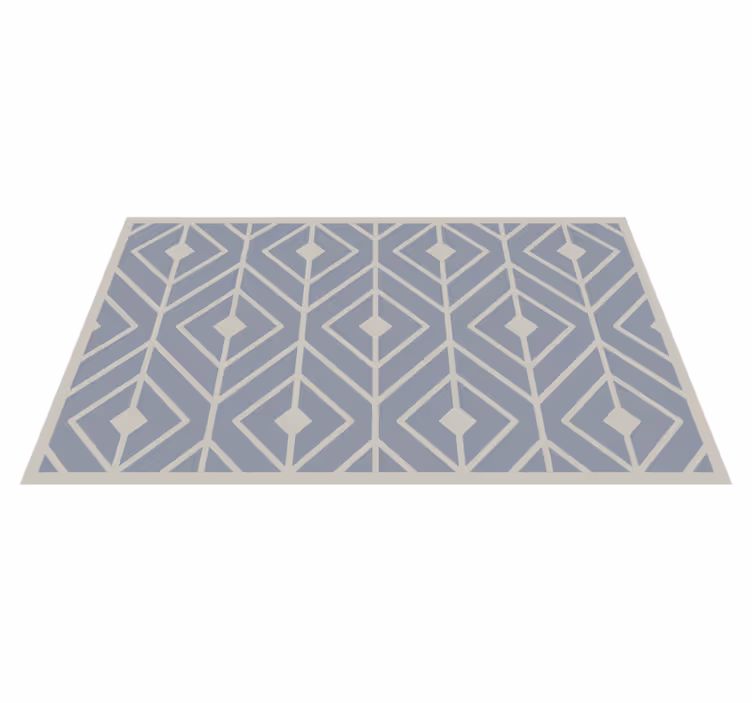 Zacht geometrisch patroon vinyl tapijt slaapkamer - TenStickers