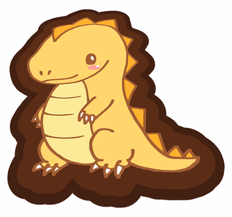 Schattige dinosaurus dinosaurus vinyl tapijt kind - TenStickers