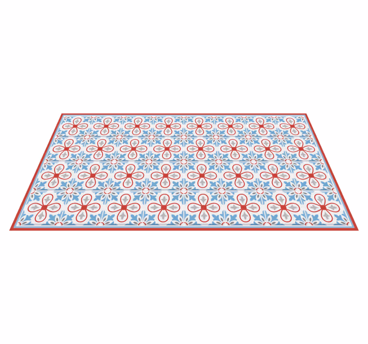 Bloemeninspiratie vinyl tapijt tegels - TenStickers