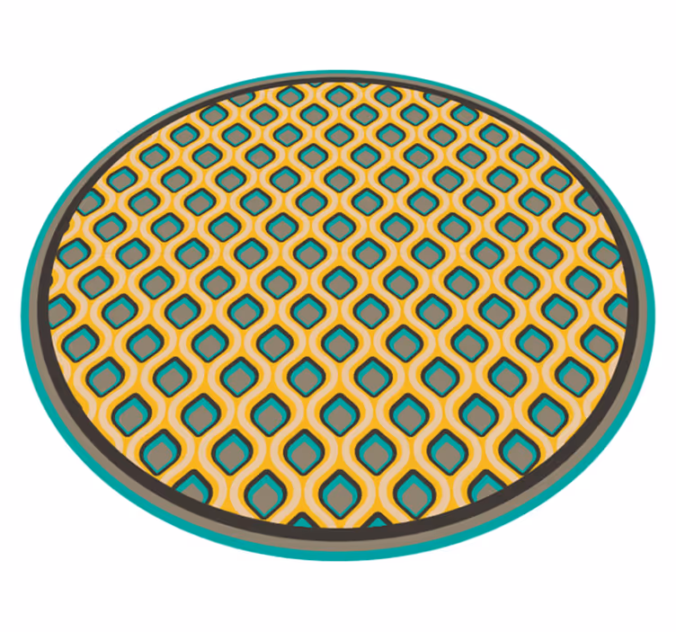 Modern mid-century patroon vinyl tapijt keuken - TenStickers