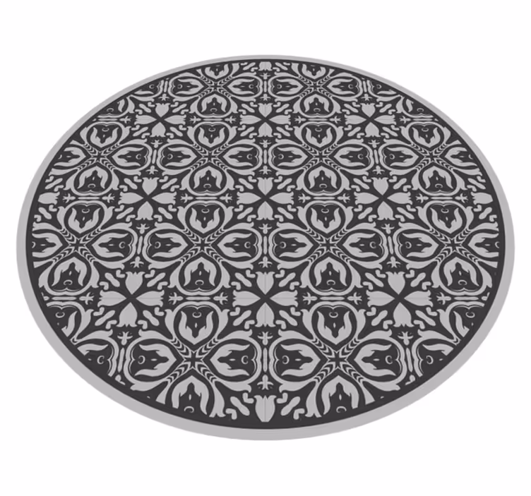 Geometrische bloemmotieven vinyl tapijt textuur - TenStickers