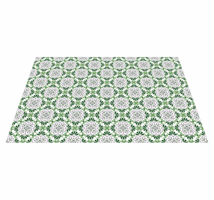 Hydraulische tegels vinyl tapijt bloemen keuken - TenStickers