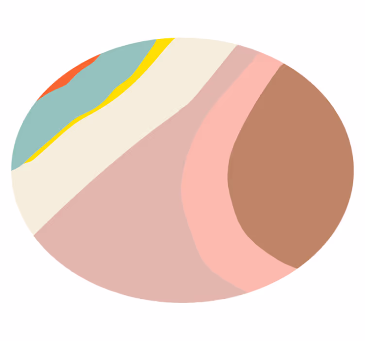 Zachte kleurstromen vinyl tapijt rond - TenStickers