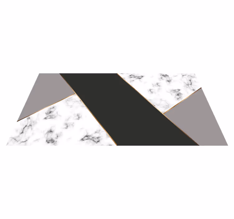 Elegante abstracte strepen marmeren vinyl tapijt - TenStickers