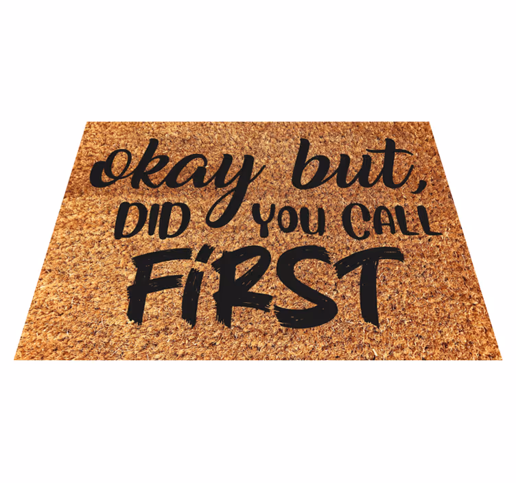 Grappige zin welkom Vinyl tapijt ontvangsthal - TenStickers