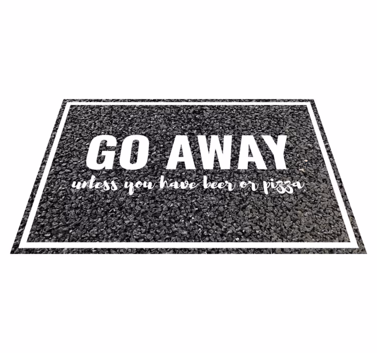 Ga weg tenzij Vinyl tapijt ontvangsthal - TenStickers