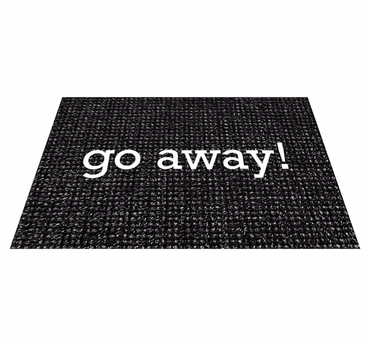 Ga weg bericht Vinyl tapijt ontvangsthal - TenStickers