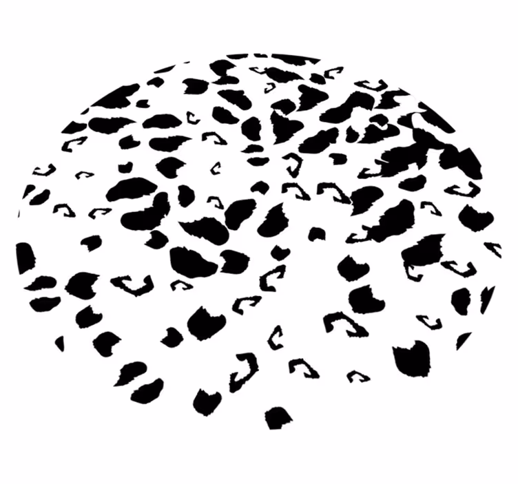 Zwart-witte giraffevlekken vinyl vloerkleed dierenprint - TenStickers